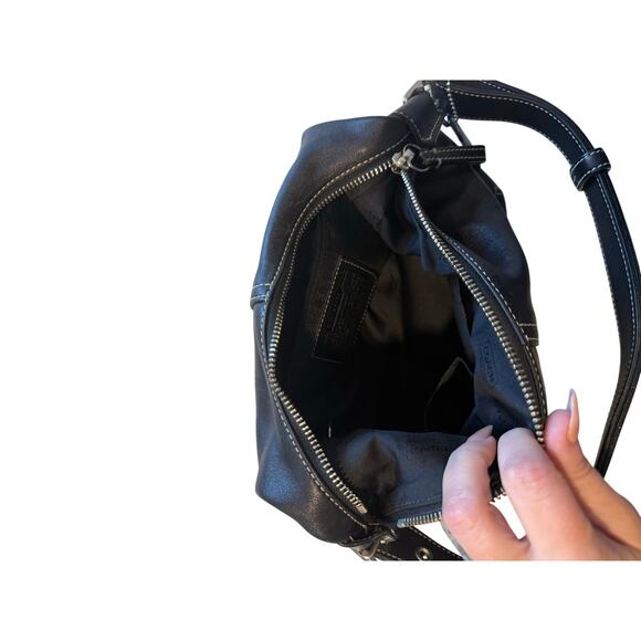 Vtg Y2K Coach Legacy Black Leather Hobo Bag Purse 11x5x7 Excelent Condition - Picture 4 of 6